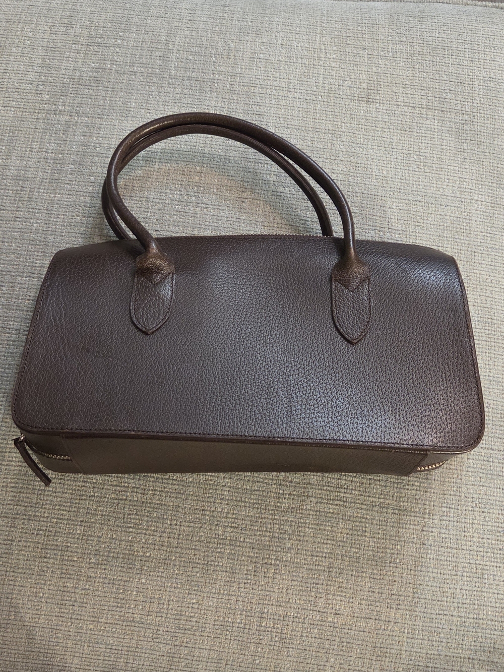 Kenneth Cole New York Vintage Classic Brown Leather Top-Handle Briefcase